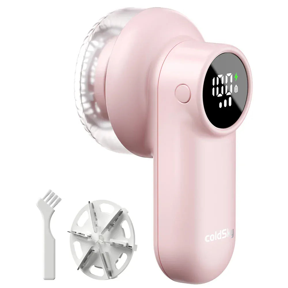 coldSky Akumulatorowa maszyna do usuwania kłaczków z wyświetlaczem LED – inteligentna golarka do tkanin i ubrań