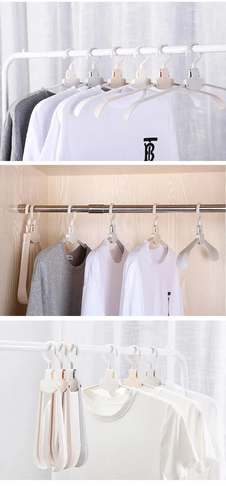Household Portable Multifunctional Folding Closet Clothes hanger – Seamless Hanger for Space-Saving Laundry Storage