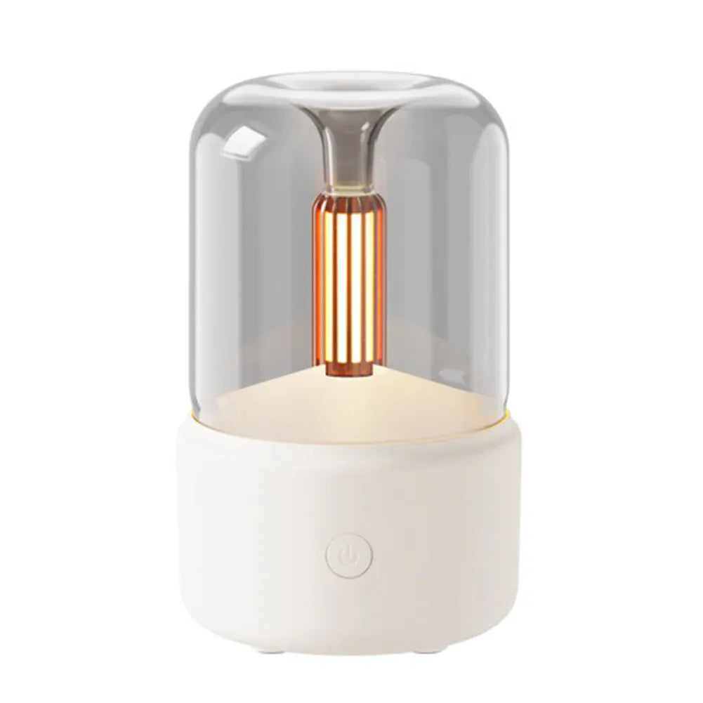 2025 New Aromatherapy Diffuser Light β Ultrasonic Fragrance Oil Humidifier with LED Candle Glow for Home & Office