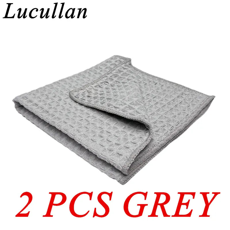 Ręcznik do osuszania z mikrofibry Lucullan 40x40 cm, 400 g/m², 3D, waflowy – ultrachłonna ściereczka do czyszczenia i pielęgnacji samochodu na sprzedaż w Polsce