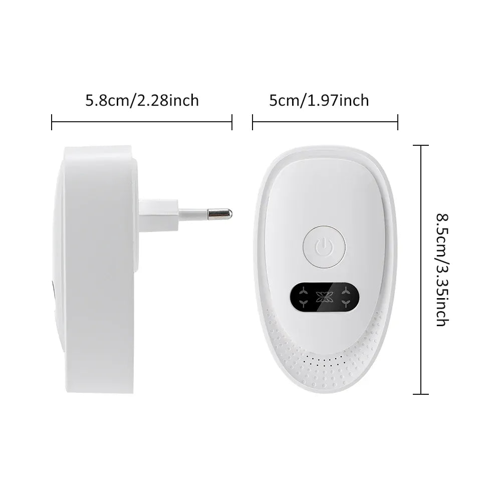 Wtykowy oczyszczacz powietrza z jonizatorem | Miniaturowy oczyszczacz powietrza z jonami ujemnymi do domu, sypialni, toalety i biura | Ciche urządzenie odświeżające powietrze