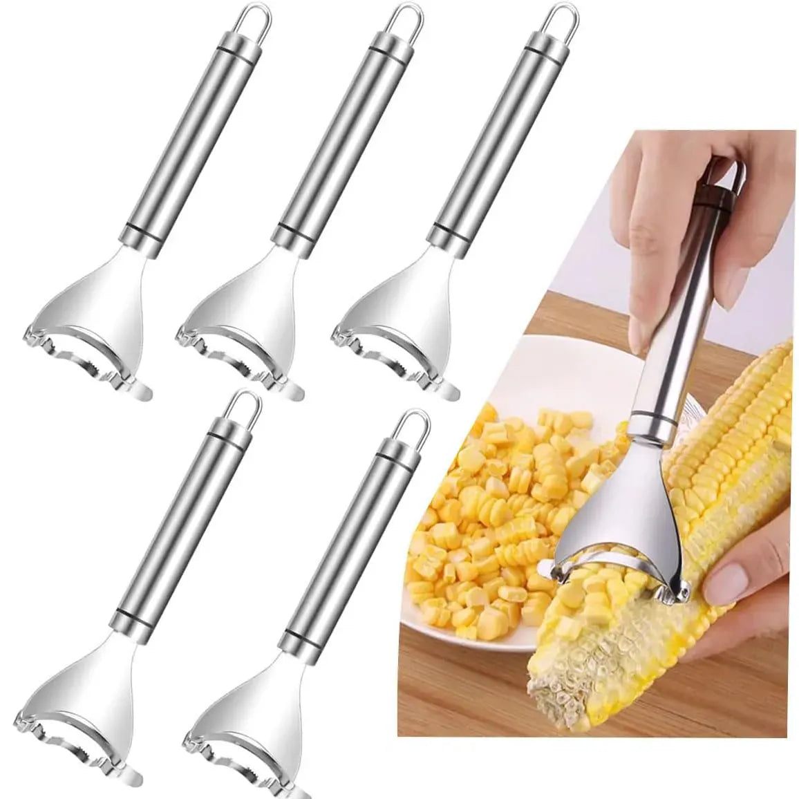 Stainless Steel Corn Peeler & Stripper Tool β Ergonomic Handle Corn Thresher for Kitchen | Quick Corn Remover for Sale in Poland