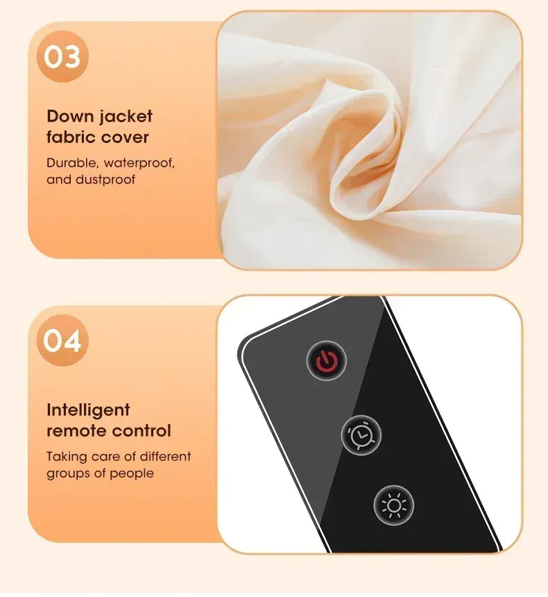 Inteligentna składana elektryczna suszarka do ubrań – kompaktowa, cicha i energooszczędna (wtyczka EU 220 V)