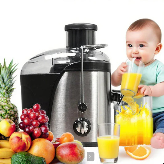 Wyciskarka elektryczna 400 W ze stali nierdzewnej | 2-biegowa wyciskarka do soków z owoców i warzyw