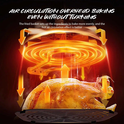 Piekarnik z funkcją frytkownicy powietrznej o dużej pojemności 12 l – ekran dotykowy LED z okienkiem wizualnym i szybką cyrkulacją gorącego powietrza