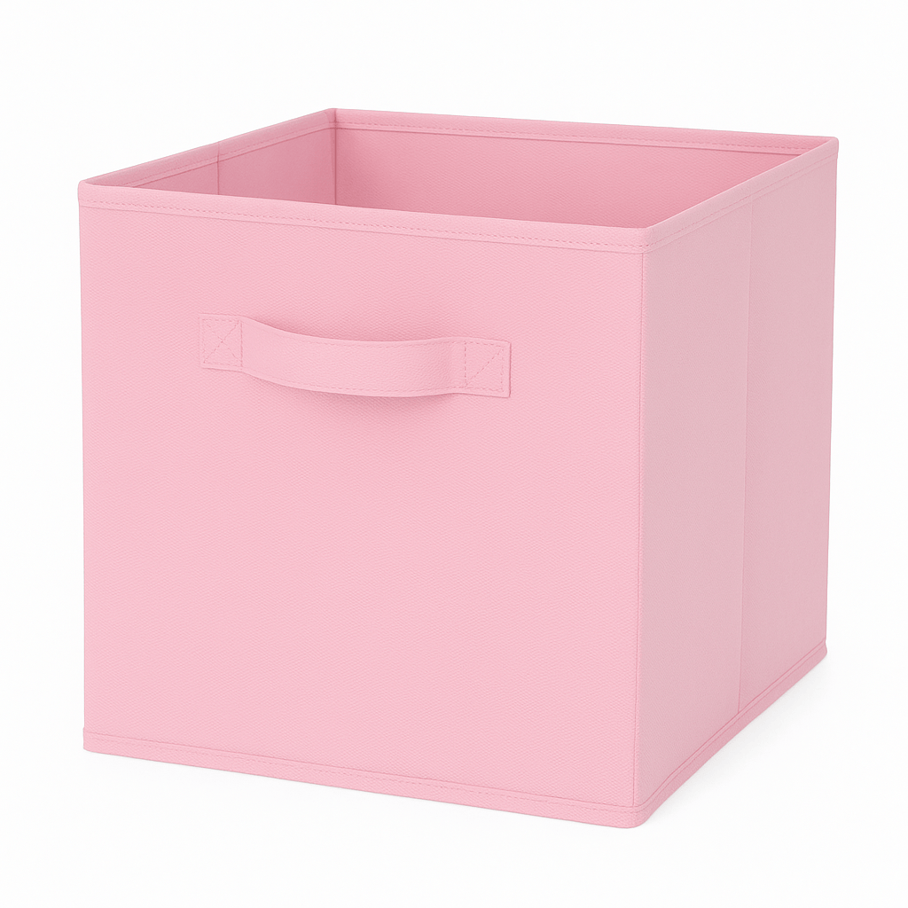 Składany pojemnik do przechowywania z włókniny z uchwytami – 27x27x28 cm, organizer do szafy i szuflad 