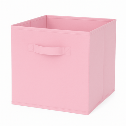 Składany pojemnik do przechowywania z włókniny z uchwytami – 27x27x28 cm, organizer do szafy i szuflad 