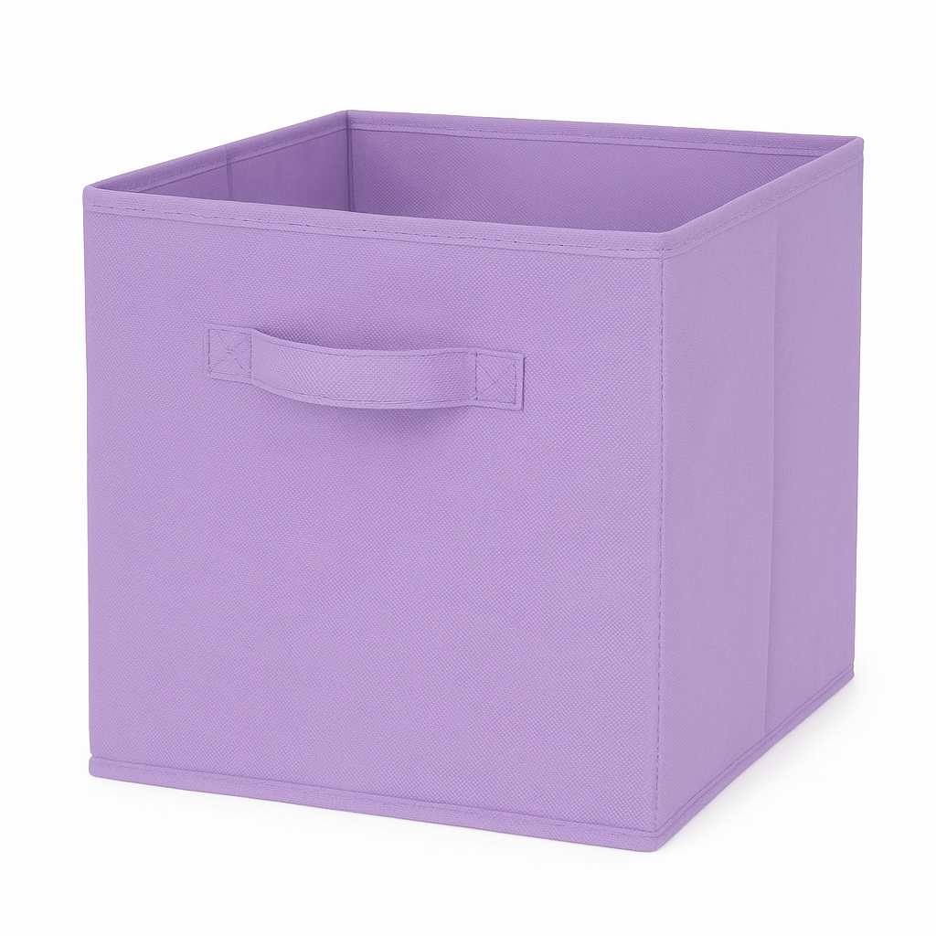 Składany pojemnik do przechowywania z włókniny z uchwytami – 27x27x28 cm, organizer do szafy i szuflad 