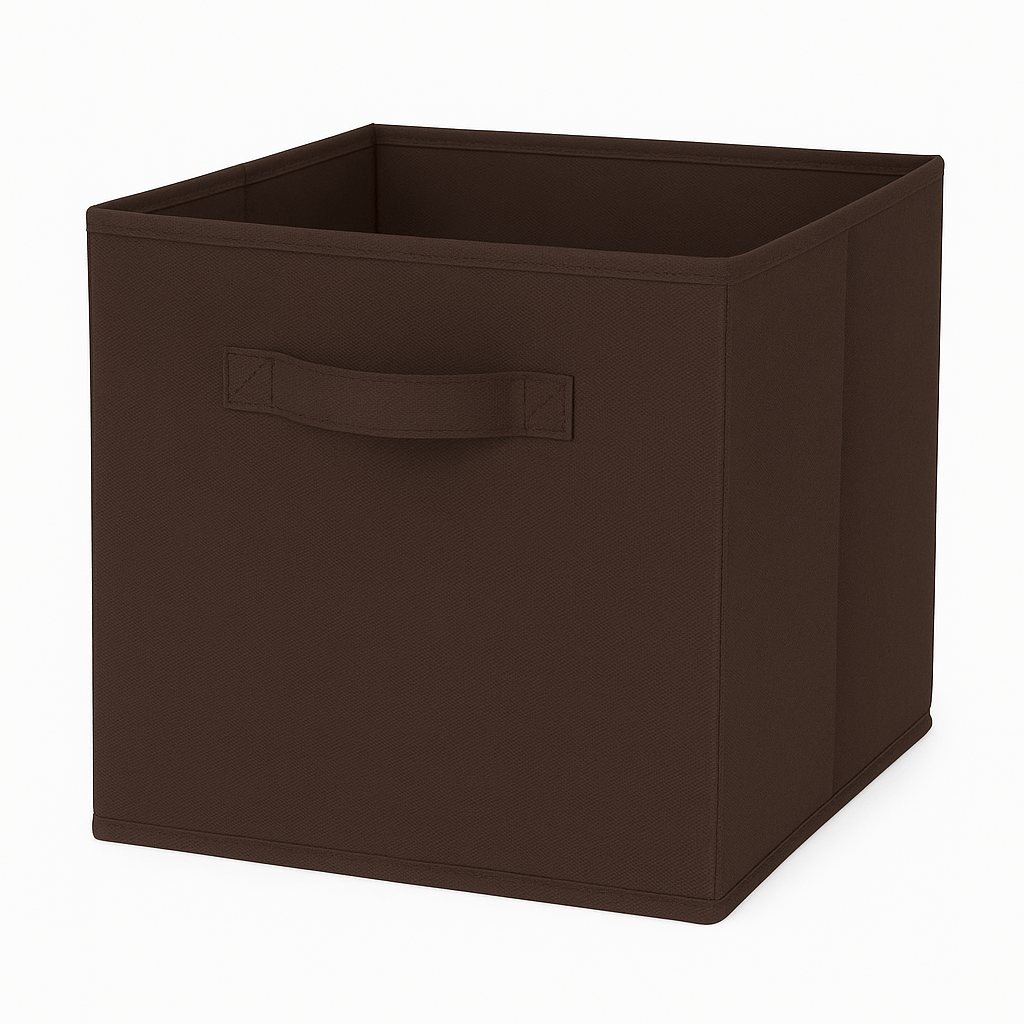 Składany pojemnik do przechowywania z włókniny z uchwytami – 27x27x28 cm, organizer do szafy i szuflad 