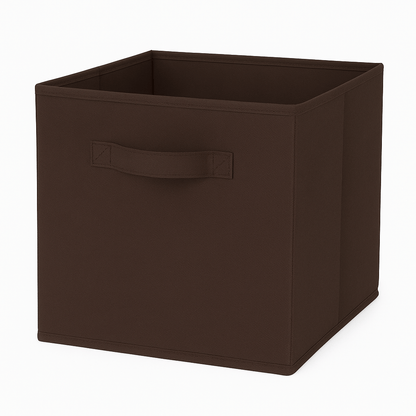 Składany pojemnik do przechowywania z włókniny z uchwytami – 27x27x28 cm, organizer do szafy i szuflad 