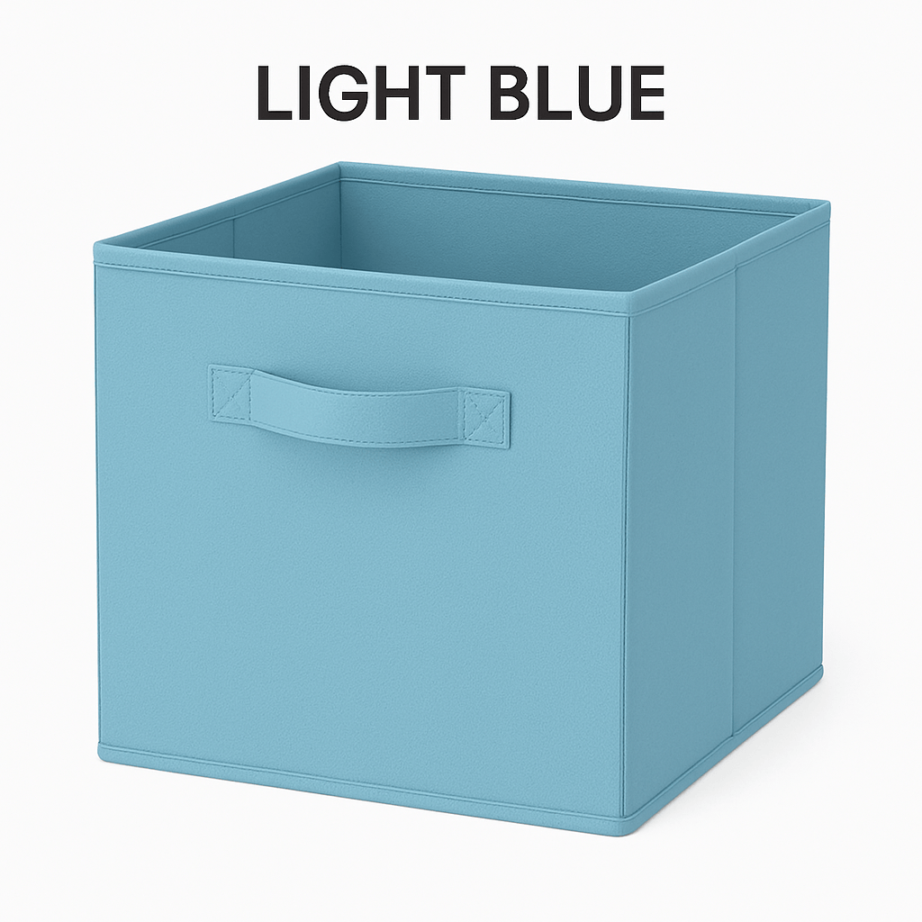 Składany pojemnik do przechowywania z włókniny z uchwytami – 27x27x28 cm, organizer do szafy i szuflad 