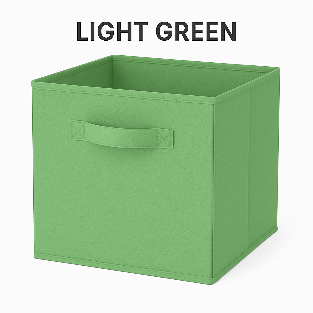 Składany pojemnik do przechowywania z włókniny z uchwytami – 27x27x28 cm, organizer do szafy i szuflad 