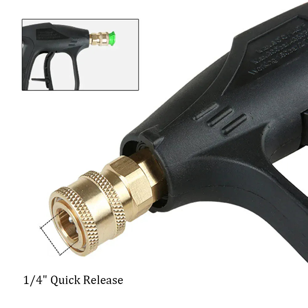 Pistolet do piany wysokociśnieniowej do myjki samochodowej | 1-litrowa armatka do piany śnieżnej z szybkozłączkami do czyszczenia samochodu – myjka ciśnieniowa 150 barów