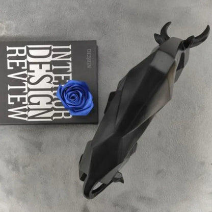 Żywiczna figura byka z Wall Street – nowoczesna rzeźba bizona do wystroju domu | Abstrakcyjna figurka zwierzęcia do biura, salonu i gabinetu 