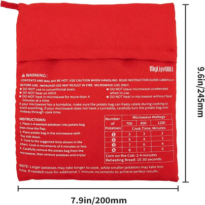 Torebka do mikrofalówki – wielokrotnego użytku, do szybkiego pieczenia i łatwego czyszczenia 