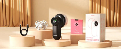 coldSky Akumulatorowa maszyna do usuwania kłaczków z wyświetlaczem LED – inteligentna golarka do tkanin i ubrań 