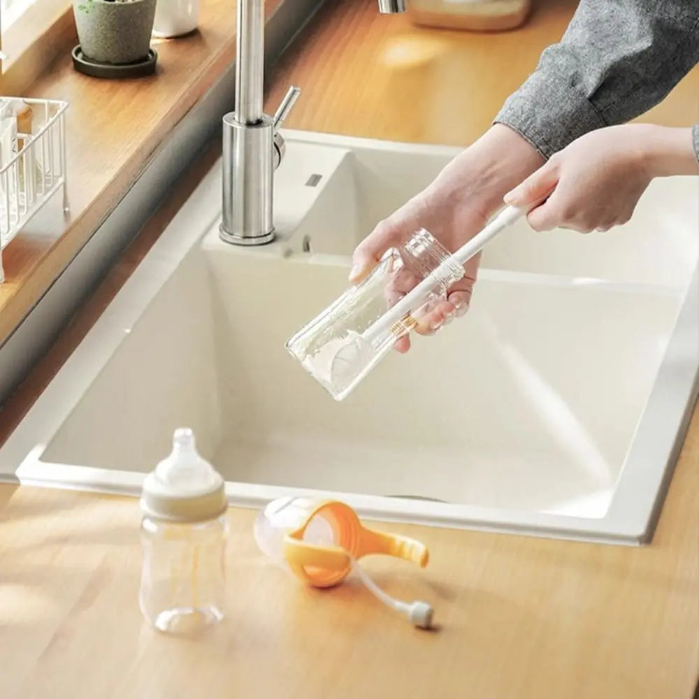 Nowa silikonowa szczotka do kubków z długim uchwytem do czyszczenia szkła i butelek | Ekologiczne narzędzie do czyszczenia kuchni