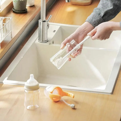 Nowa silikonowa szczotka do kubków z długim uchwytem do czyszczenia szkła i butelek | Ekologiczne narzędzie do czyszczenia kuchni