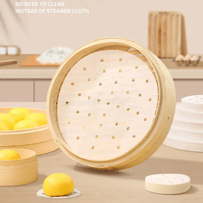 50 szt. papierowych wkładek do frytkownicy powietrznej, nieprzywierających, jednorazowych mat do gotowania na parze, do pieczenia, gotowania i smażenia – żaroodporny, olejoodporny papier do frytkownicy powietrznej i piekarnika 