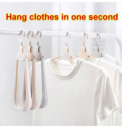 Household Portable Multifunctional Folding Closet Clothes hanger  – Seamless Hanger for Space-Saving Laundry Storage