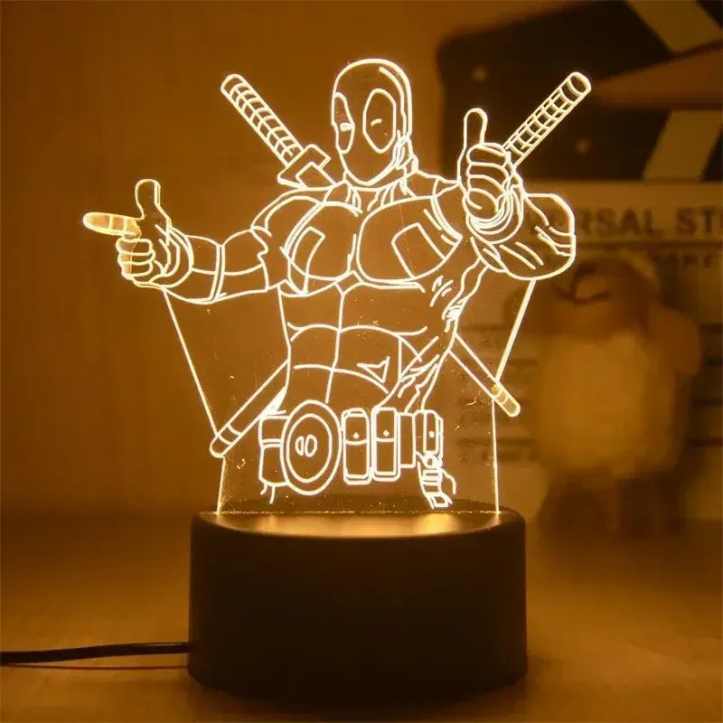 Lampka nocna LED 3D Marvel Iron Man — Lampa Avengers 