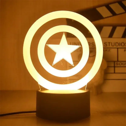 Lampka nocna LED 3D Marvel Iron Man — Lampa Avengers 