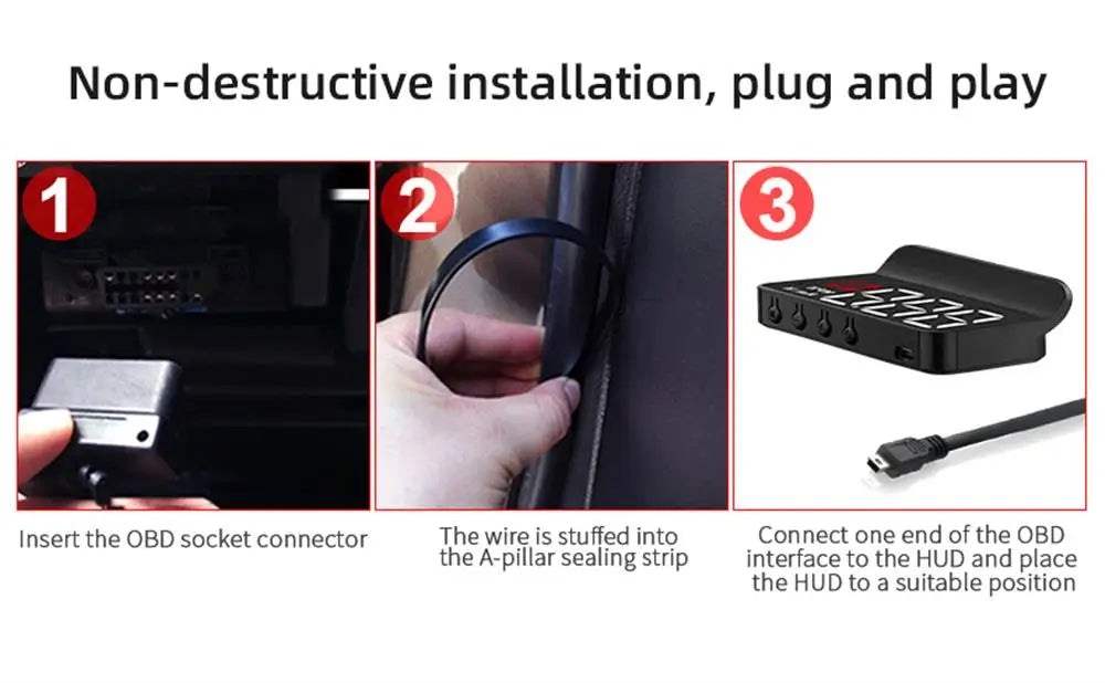 M3 Auto OBD2 GPS Wyświetlacz Head-Up Elektronika Samochodowa OBD HUD Projektor Wyświetlacz Cyfrowy Prędkościomierz Samochodowy Akcesoria Do Wszystkich Samochodów