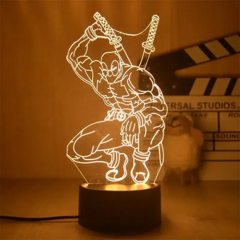 Lampka nocna LED 3D Marvel Iron Man — Lampa Avengers 