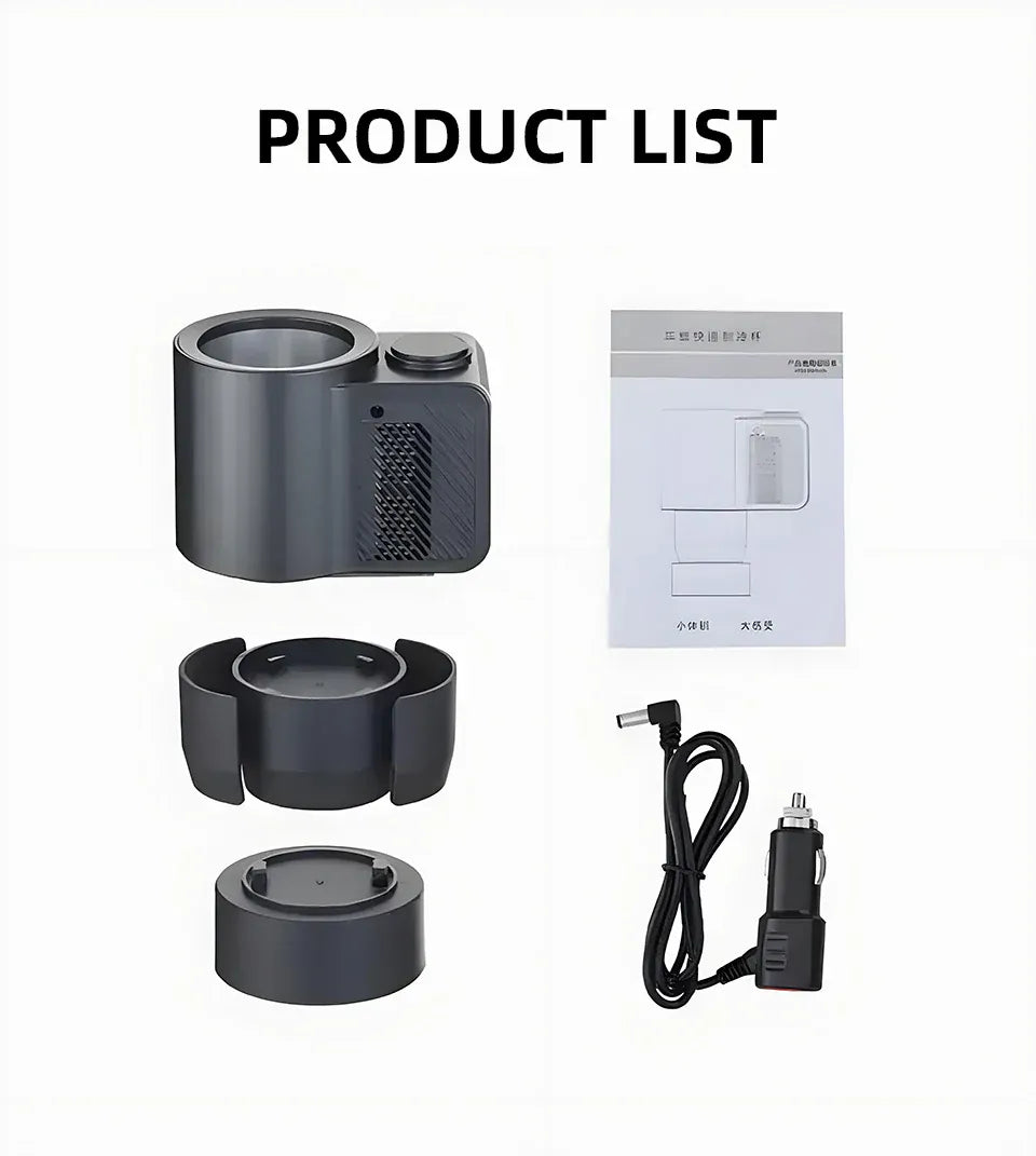 Inteligentny kubek samochodowy z funkcją podgrzewania i chłodzenia 12 V/220 V – inteligentna kontrola temperatury dotykowej, szybko podgrzewający i chłodzący kubek podróżny