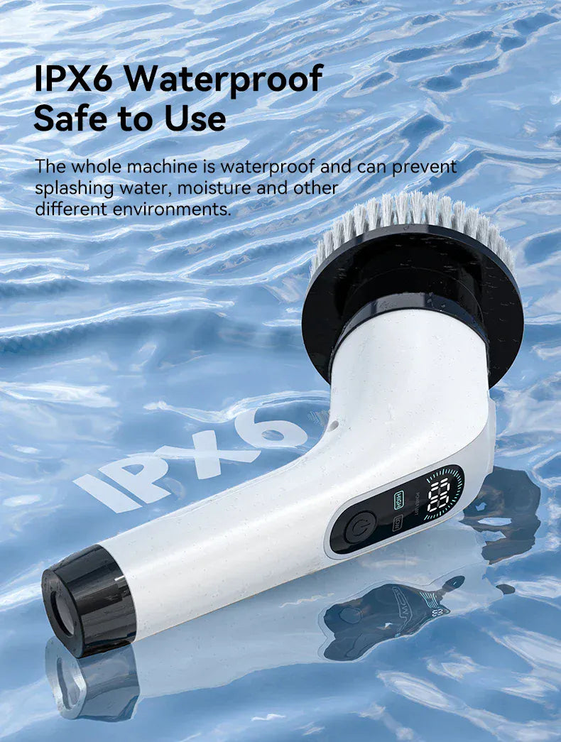 7-w-1 bezprzewodowa elektryczna szczotka czyszcząca – szorowarka obrotowa do łazienki, kuchni, okien i samochodu