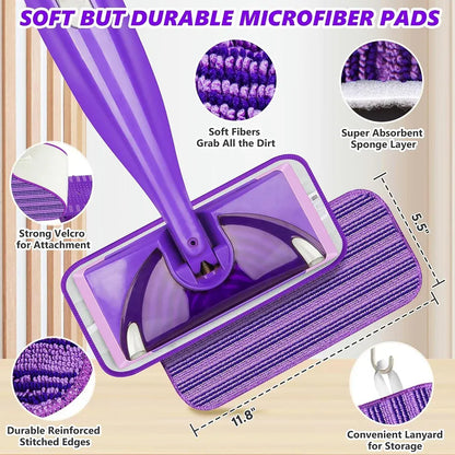 Reusable Mop Pads for Swiffer Wet Jet Wet & Dry | Washable Cleaning Cloth Replacement