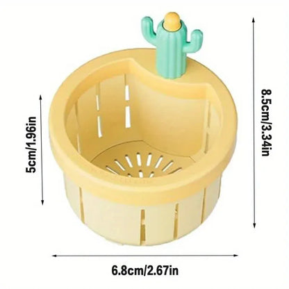 Cactus Sink Drain Strainer – Automatic Dumping Basket & Kitchen Waste Filter | Multi-Functional Sink Filter Net