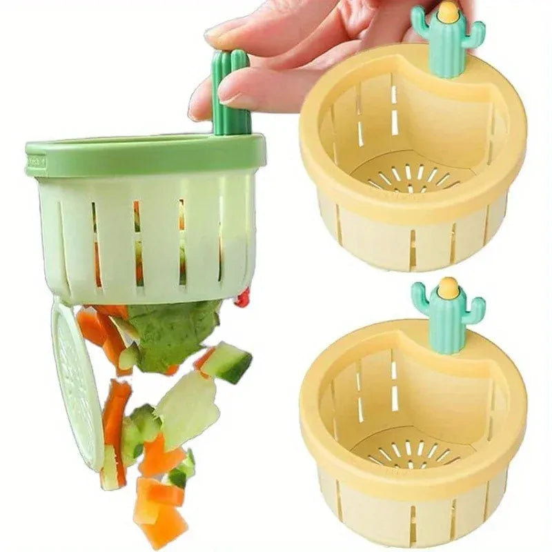 Cactus Sink Drain Strainer – Automatic Dumping Basket & Kitchen Waste Filter | Multi-Functional Sink Filter Net