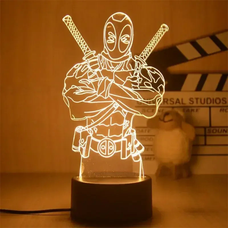 Lampka nocna LED 3D Marvel Iron Man — Lampa Avengers 