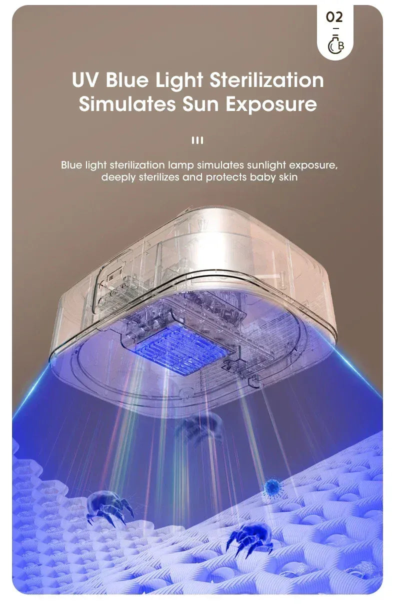Inteligentna składana elektryczna suszarka do ubrań – kompaktowa, cicha i energooszczędna (wtyczka EU 220 V) 