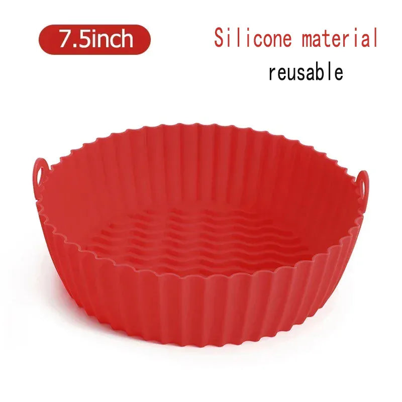 50 szt. jednorazowych papierowych wkładek do frytkownicy powietrznej – okrągłe papiery do pieczenia z powłoką zapobiegającą przywieraniu, zapewniające łatwe i bezproblemowe gotowanie 