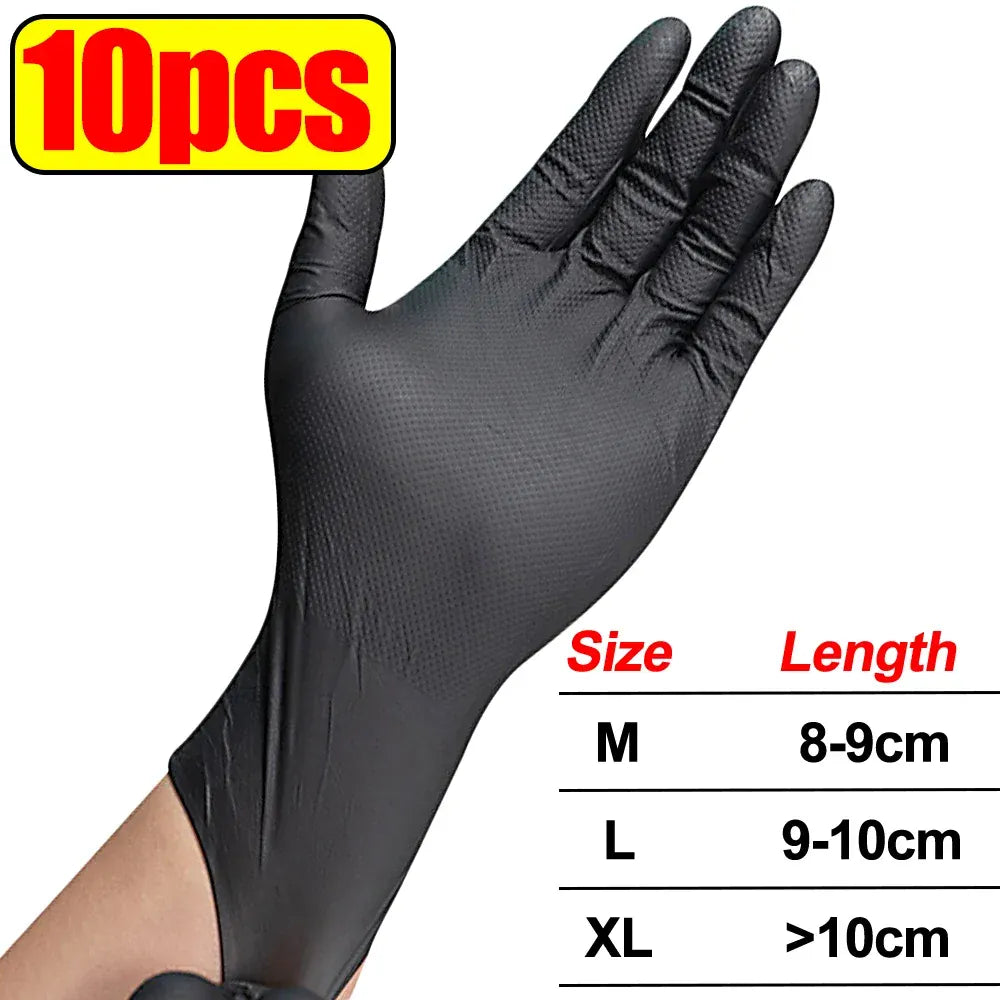 Wytrzymałe rękawice nitrylowe 8Mil – wyjątkowo grube, antypoślizgowe, jednorazowe rękawice dla mechaników, sprzątaczy i ogrodników