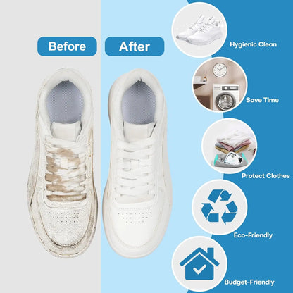 Wyściełana torba do prania butów – organizer do prania w pralce, chroniący trampki i obuwie (wytrzymała siatka poliestrowa)