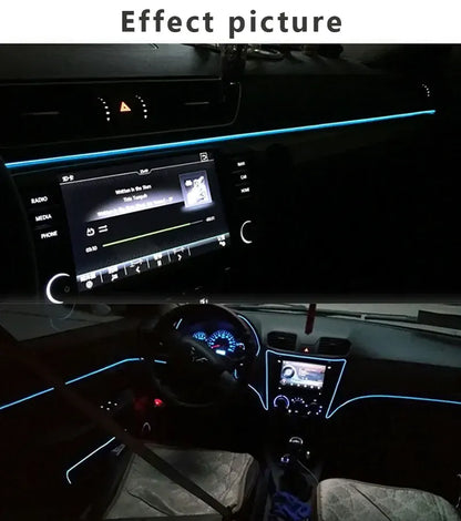 Elastyczna taśma LED EL Neon 1M / 3M / 5M — USB / 12V Oświetlenie wnętrza samochodu, do samodzielnego montażu i na imprezę 