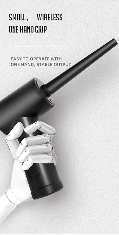 Bezprzewodowa dmuchawa sprężonego powietrza z oświetleniem LED – 51000 obr./min., akumulatorowa dmuchawa czyszcząca