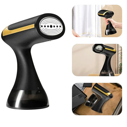 Żelazko parowe ręczne 350 ml, 1500 W, szybko nagrzewająca się parownica do ubrań – przenośna parownica do tkanin w domu i podróży
