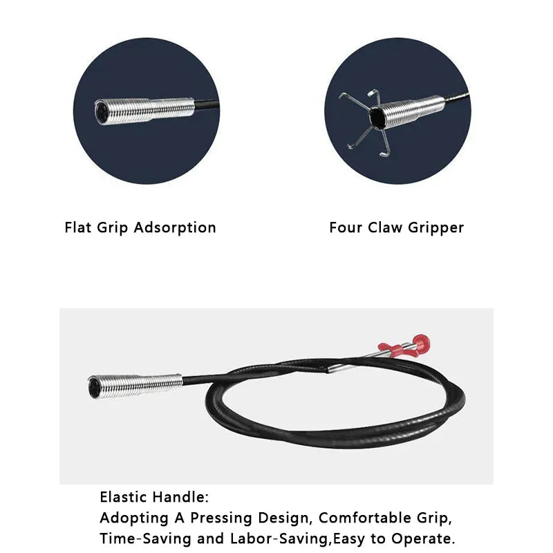 Narzędzie do pogłębiania rur sprężynowych, produkty do czyszczenia rur dla domowej hydrauliki, wąż do czyszczenia kanalizacji, hak do czyszczenia rur z blokadą 