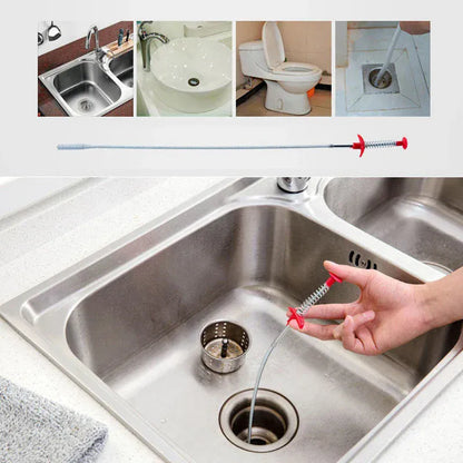 Narzędzie do pogłębiania rur sprężynowych, produkty do czyszczenia rur dla domowej hydrauliki, wąż do czyszczenia kanalizacji, hak do czyszczenia rur z blokadą 