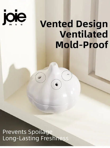 Joie Garlic Storage Box – Moisture-Proof Ceramic Jar for Garlic, Chili & Ginger Storage