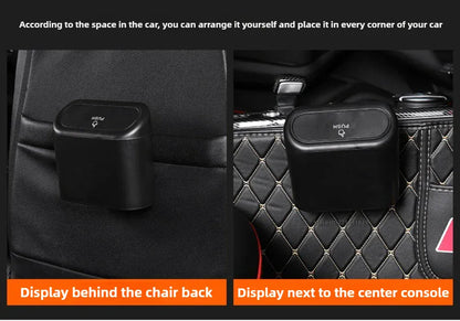 Mały kosz na śmieci do samochodu z pokrywką | Wiszący pojemnik na drzwi, organizer na śmieci samochodowe 