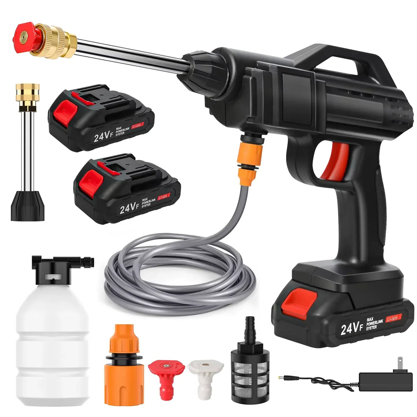 Pistolet ciśnieniowy o dużej mocy, bezprzewodowy, 21 V, kompatybilny z Makita — myjka samochodowa i głośnikowa 