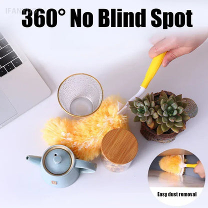 Disposable Duster Refills with Handle Replacement Heads Double Sided 360 ° Electrostatic Dusters Desktop Dust Removal Clean Tool