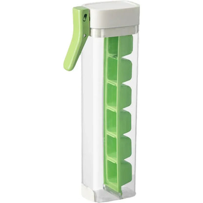 Quick-Freeze Easy Demould Ice Cube Maker with Handle – One-Hand Press for Freezer, Juices & Cold Drinks