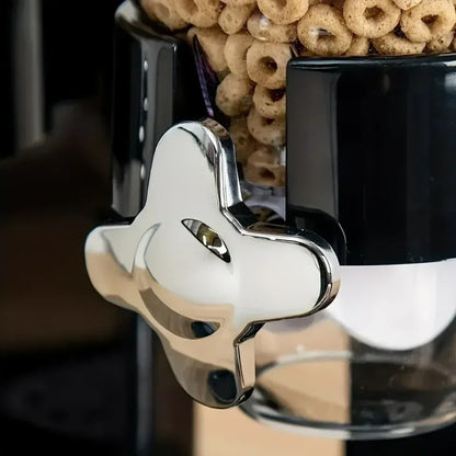 Dozownik płatków śniadaniowych | Podwójny, hermetyczny zbiornik kuchenny do przechowywania owsa, ryżu i zbóż 