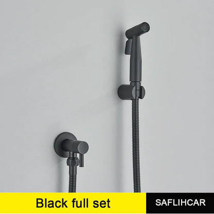 Ręczny bidet ze stali nierdzewnej do toalety – nowoczesny, higieniczny natrysk prysznicowy (czarny / nikiel / złoty) 